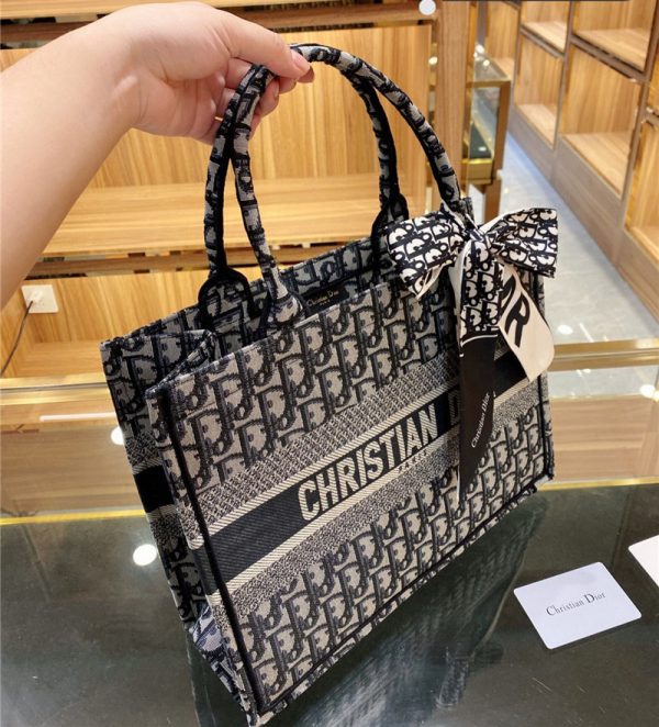 Dior バッグとスカーフ Christian Dior - 極美品 ladydior 黒 シルバー ハンドバッグ